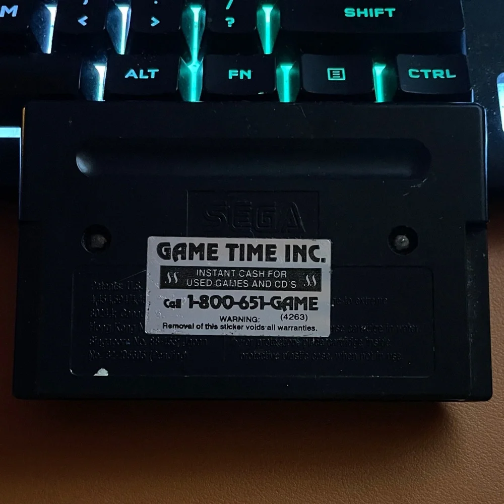 Sony Sega Genesis Dracula Game Cartridge - Blue and Black